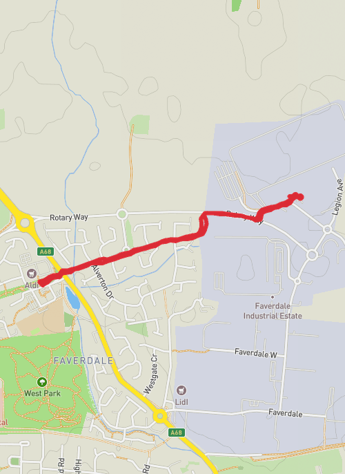 Darlington Walking mobile static map