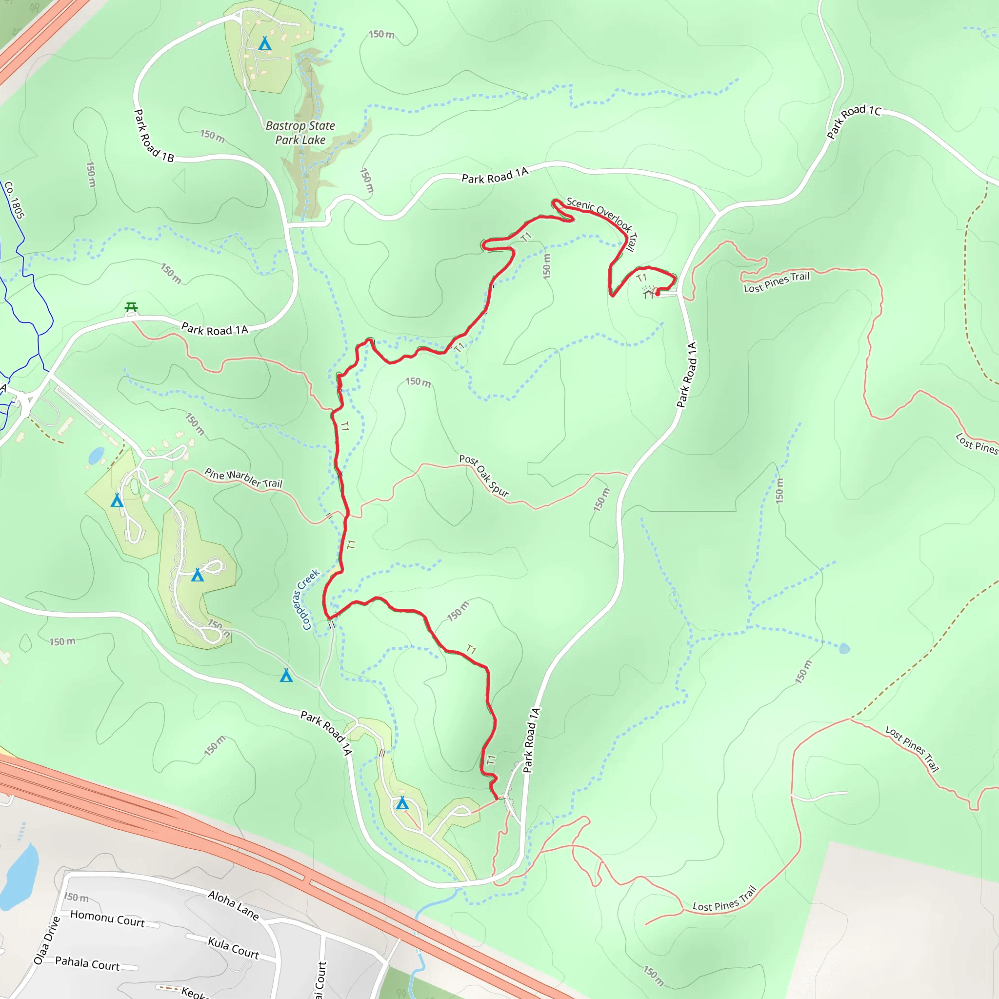 Scenic Overlook Trail mobile static map