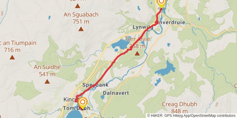 East Highland Way alt 6 Map