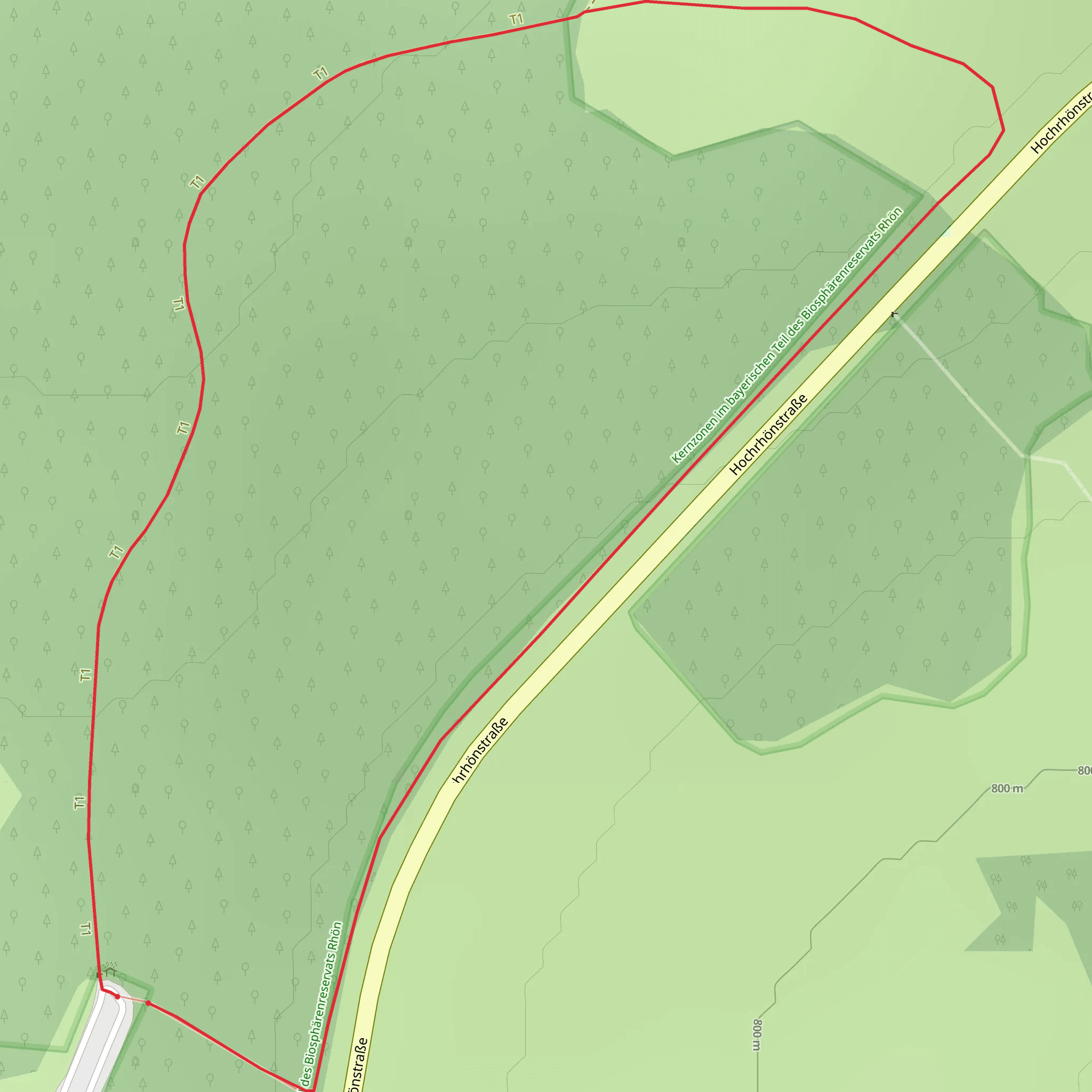 Rhoen Hoehenweg and Winterwanderweg Loop mobile static map