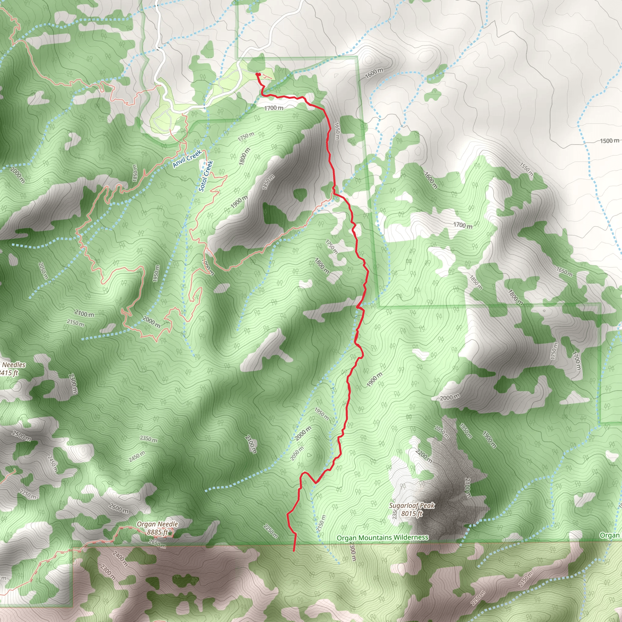 Indian Hollow Trail mobile static map