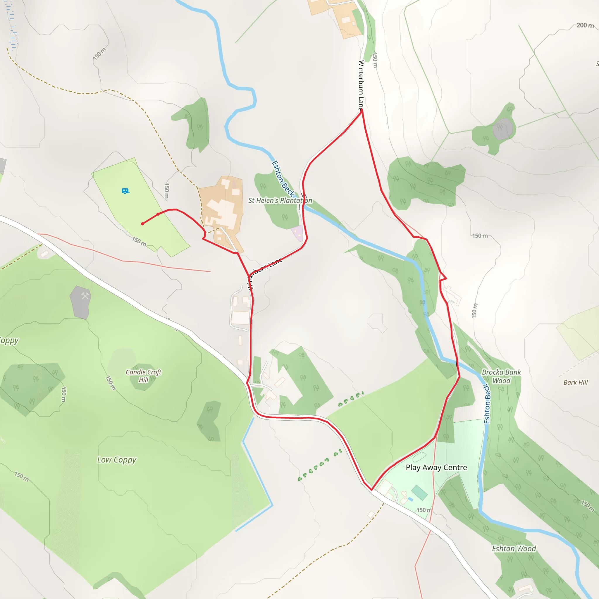 St Helens Well Loop mobile static map