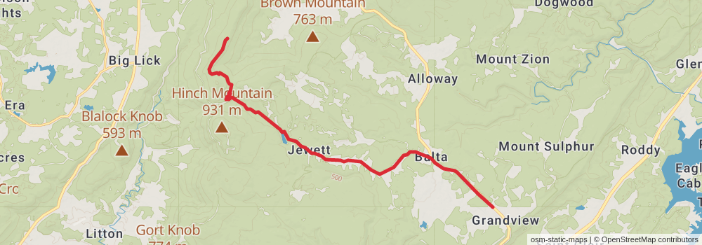 American Perimeter Trail - Southern Appalachian Primary stage 81 Map
