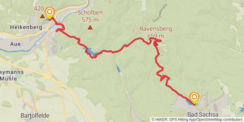 Harzer Baudensteig stage 4 Map