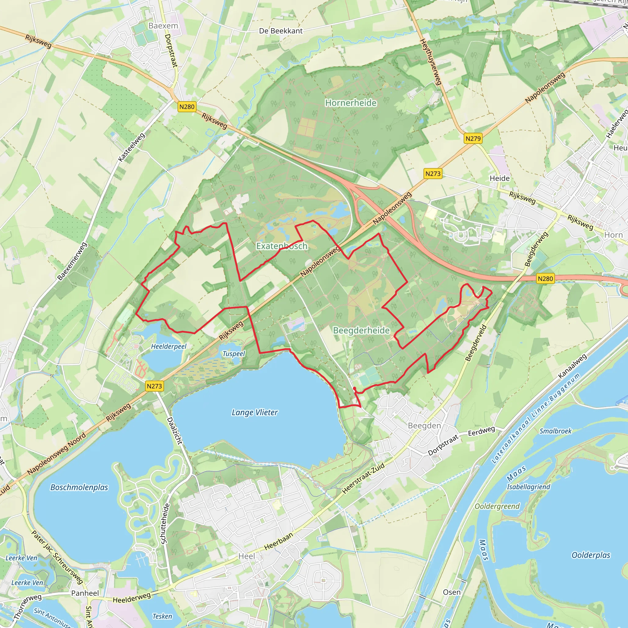 Heelderpeel via Beegderheide mobile static map