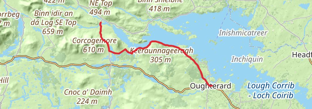Connemara and the West of Ireland 9-Day Challenging Tour (Hillwalk Tours) stage 3 Map