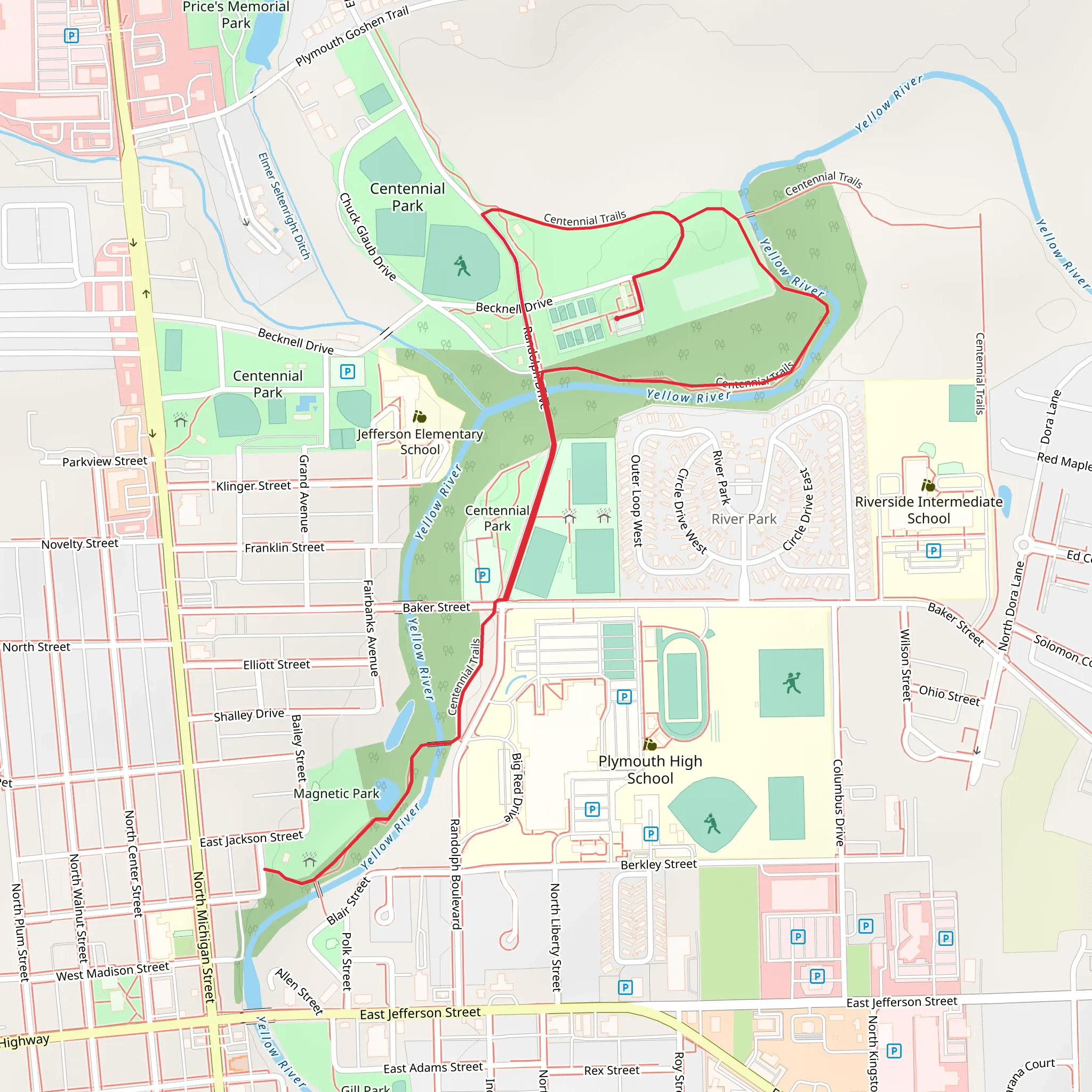 Centennial Park mobile static map