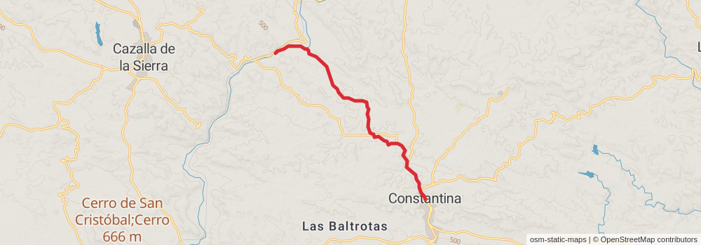 GR 48 - Sierra Morena - Andalusia stage 11 Map
