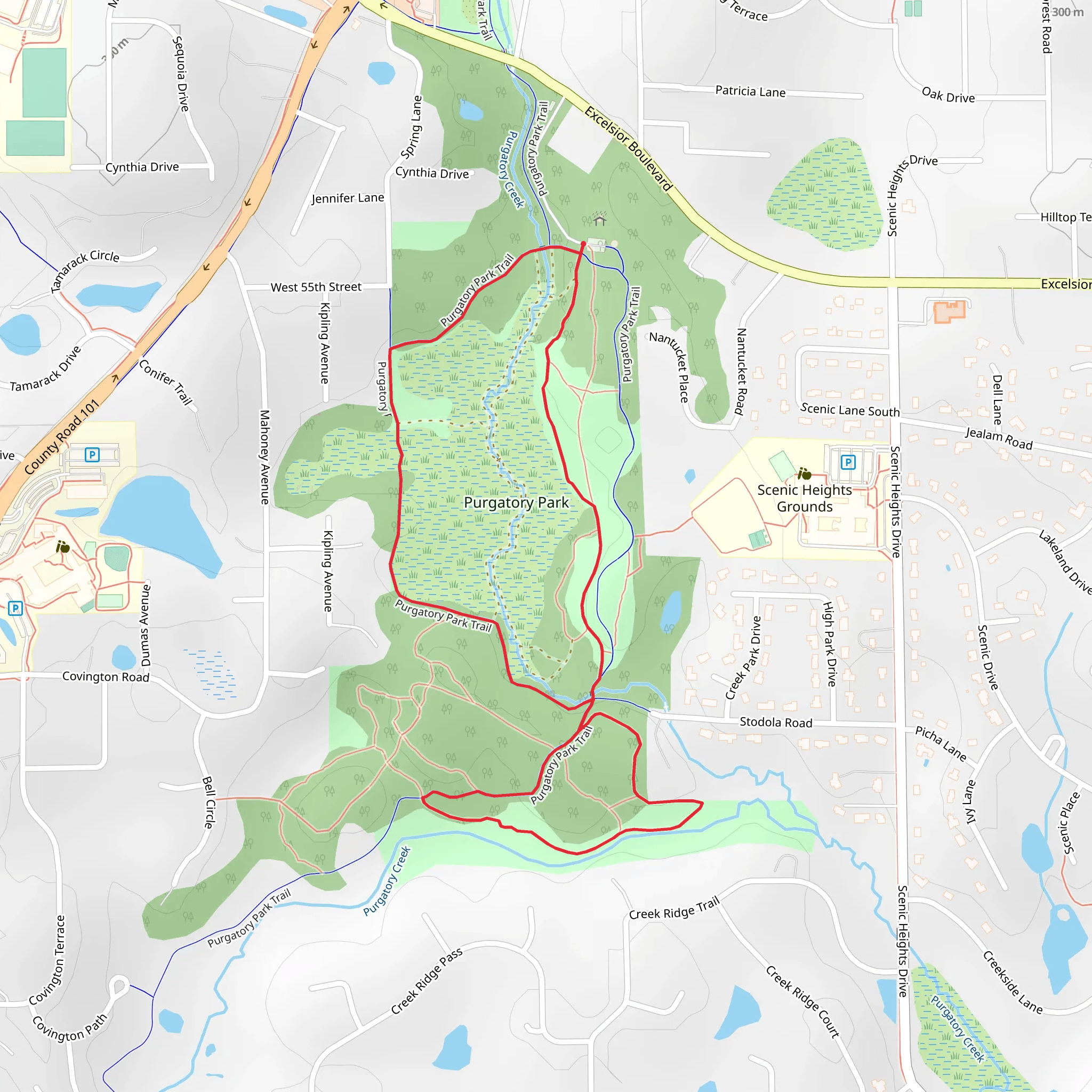 Purgatory Park Loop Trail mobile static map