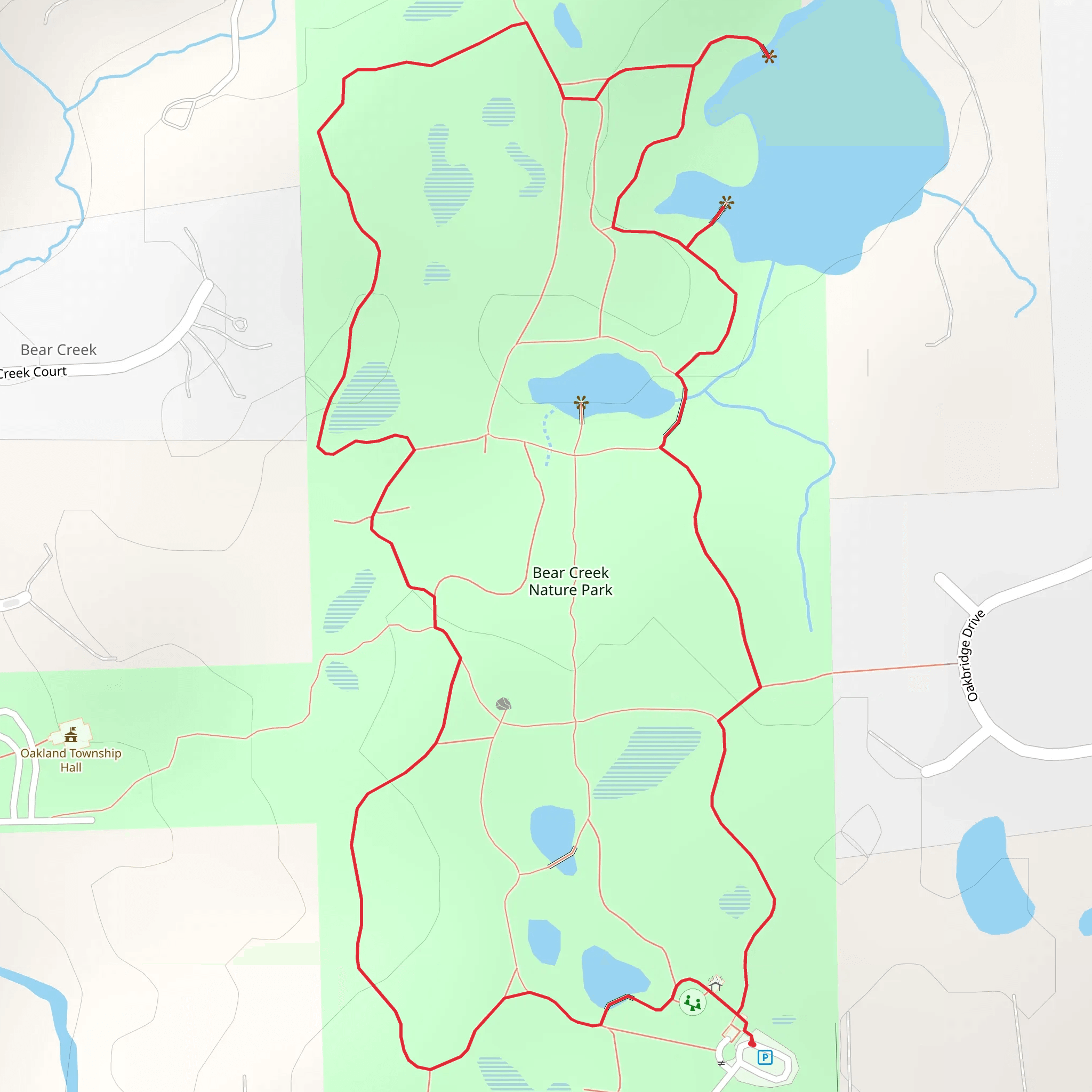 Bear Creek Nature Park Loop mobile static map