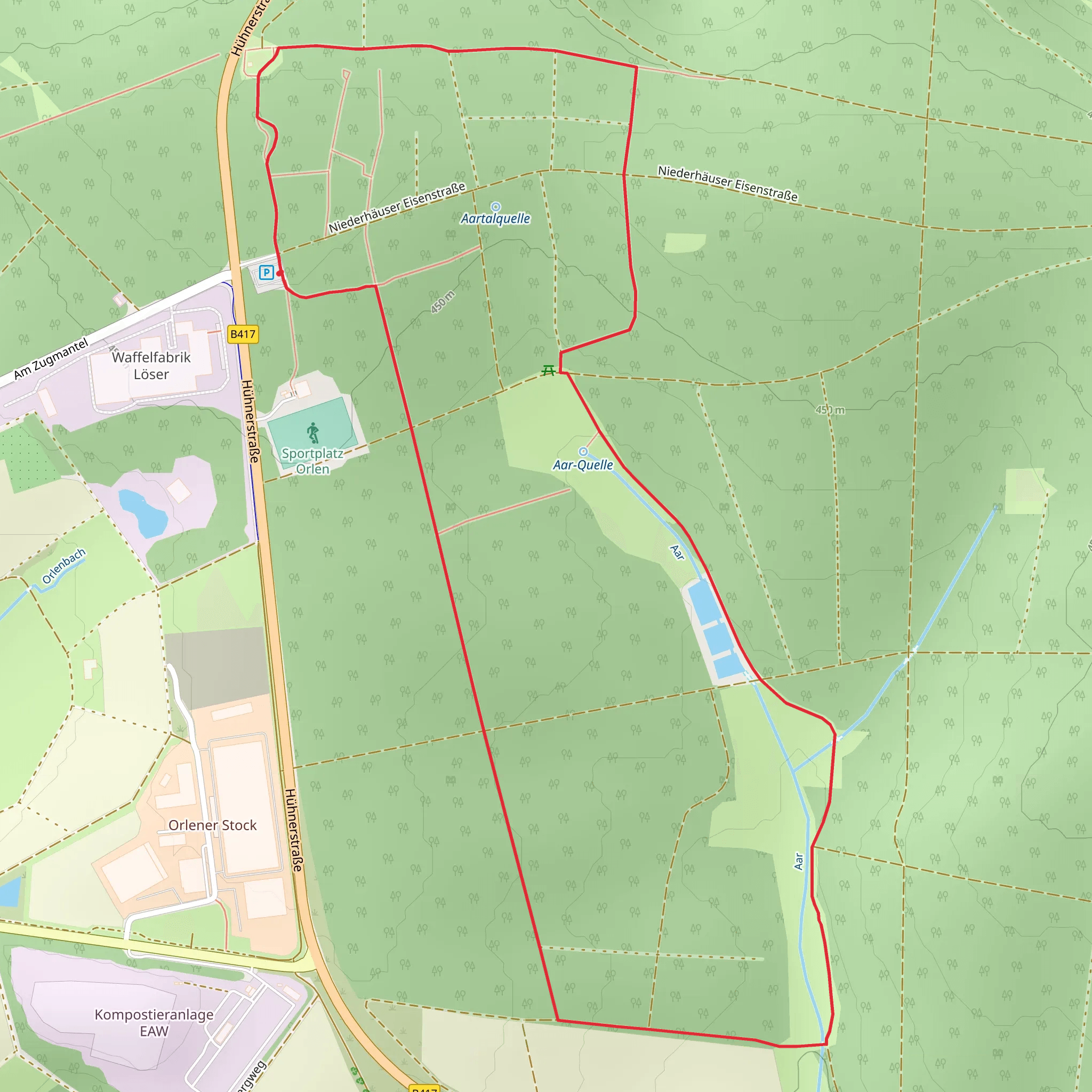 Limesrundweg Kastell Zugmantel Loop mobile static map