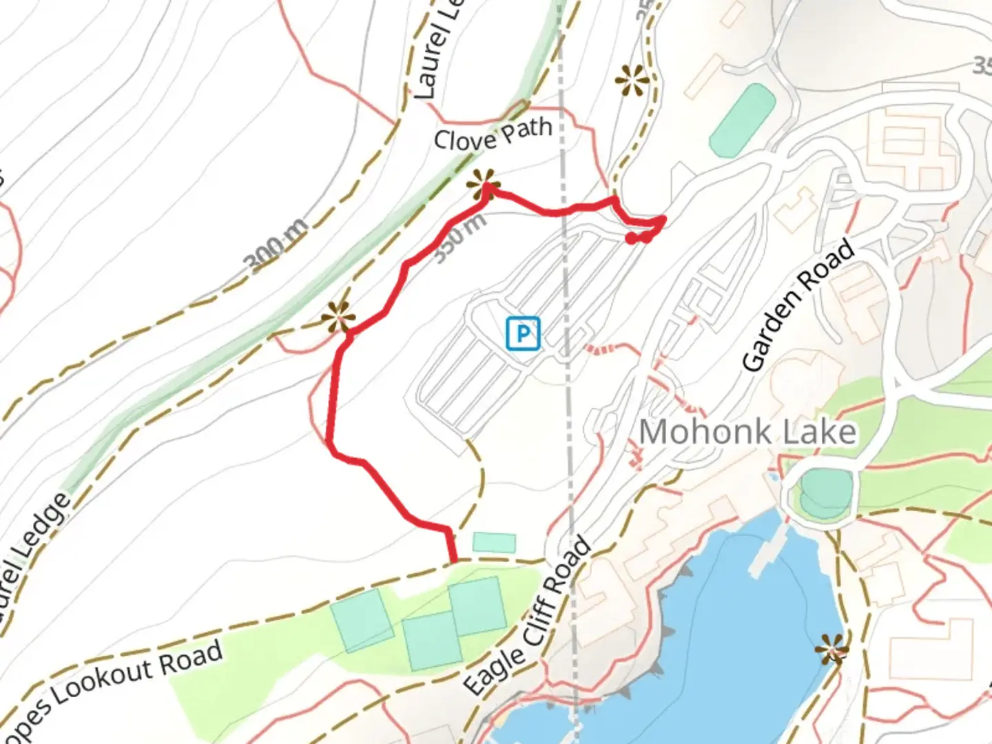 An image depicting the trail Sunset Path and its surrounding area.