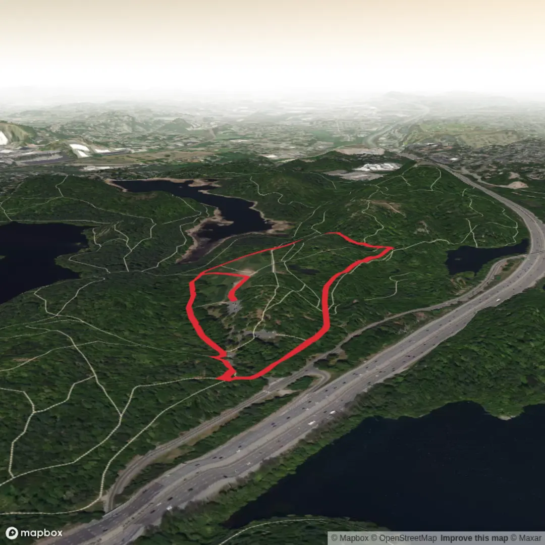 An image depicting the trail Sheepfold Path Loop and its surrounding area.