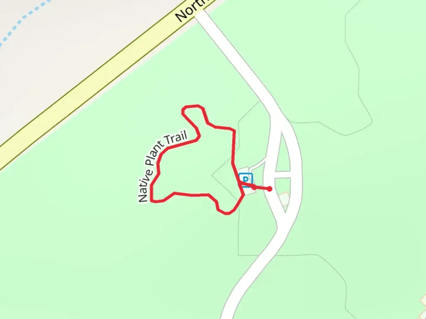 An image depicting the trail Native Plant Trail and its surrounding area.