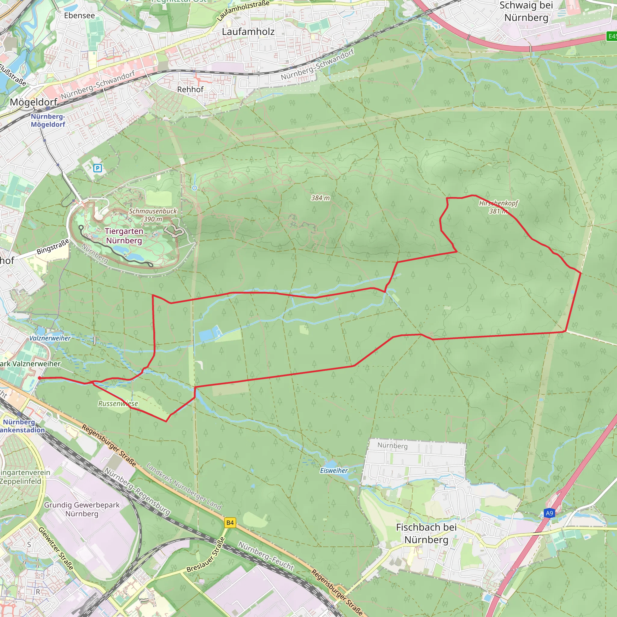 Brunner Weg Loop mobile static map