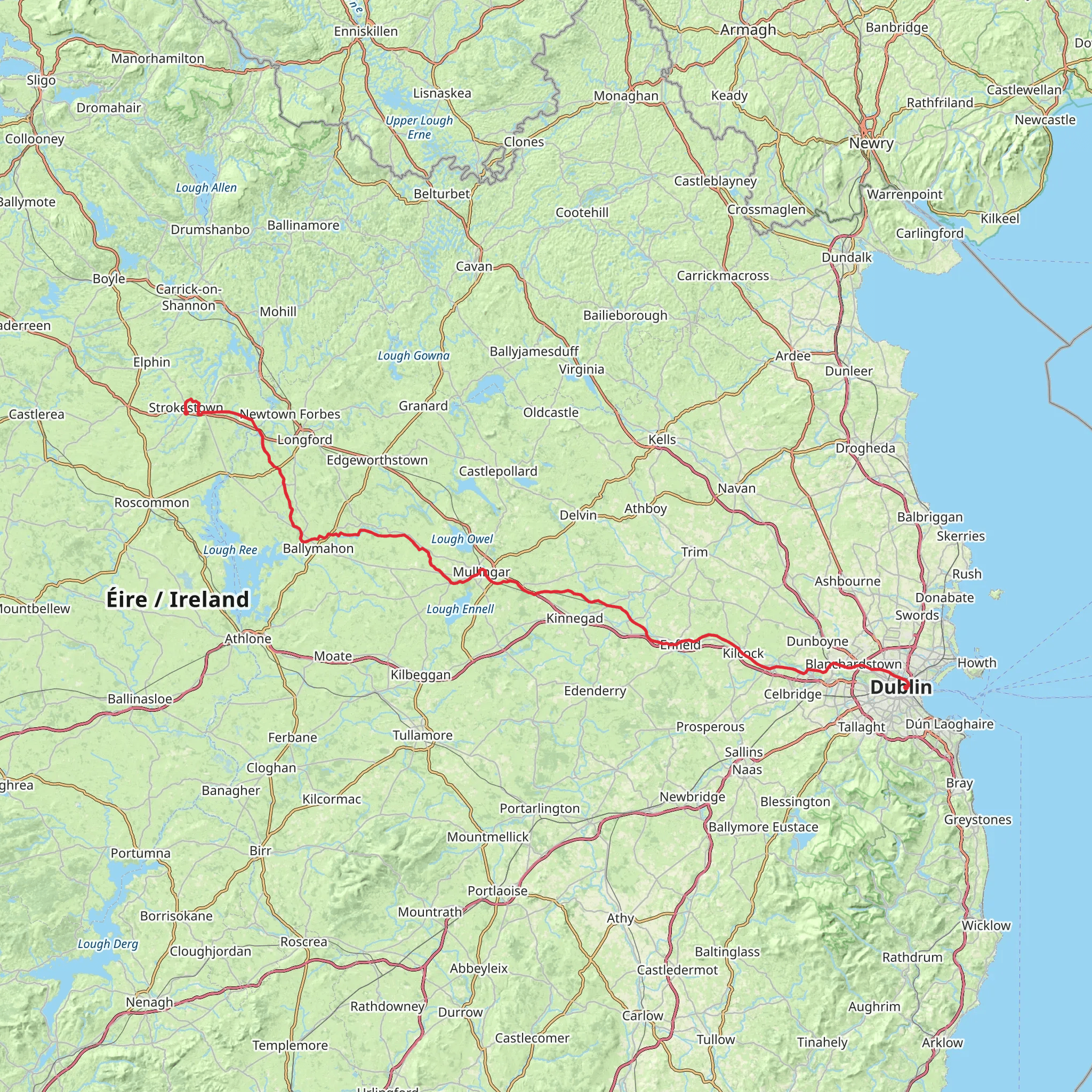 National Famine Way mobile static map