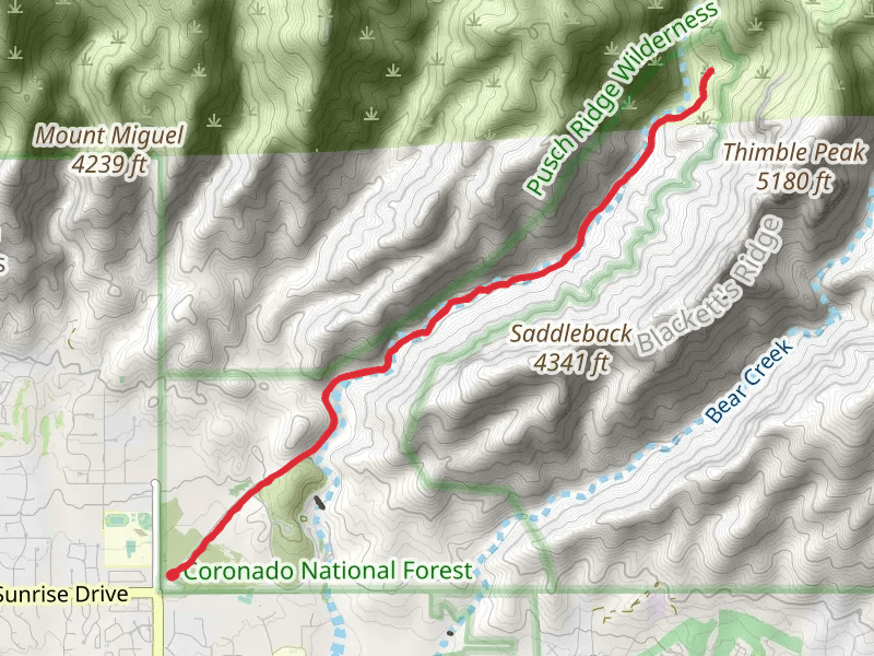 North Upper Sabino Canyon Road