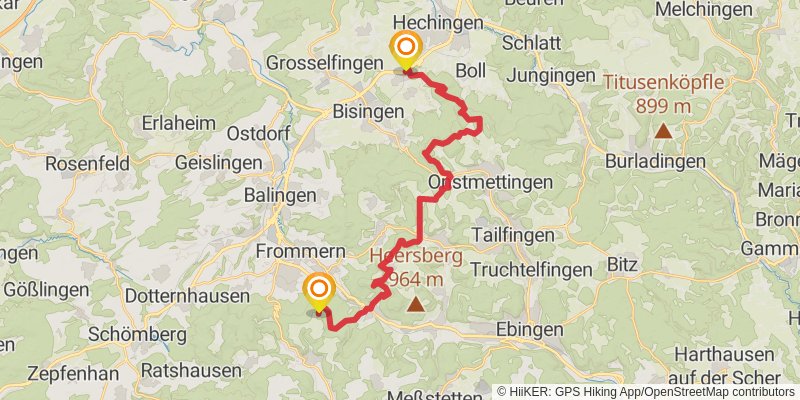 Beuroner Jakobsweg alt 1 Map