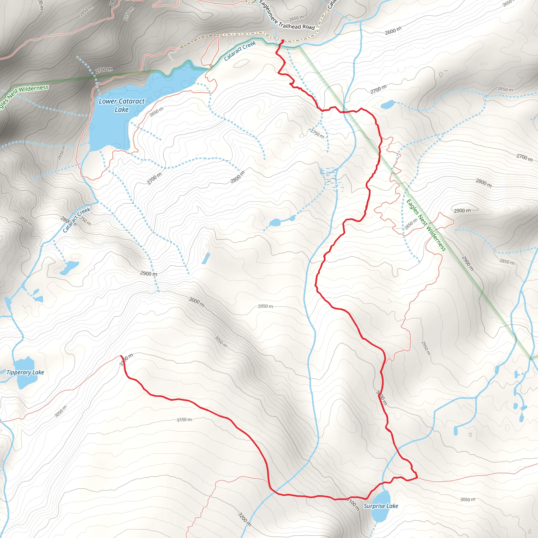 Gore Range and Surprise Lake Trail mobile static map