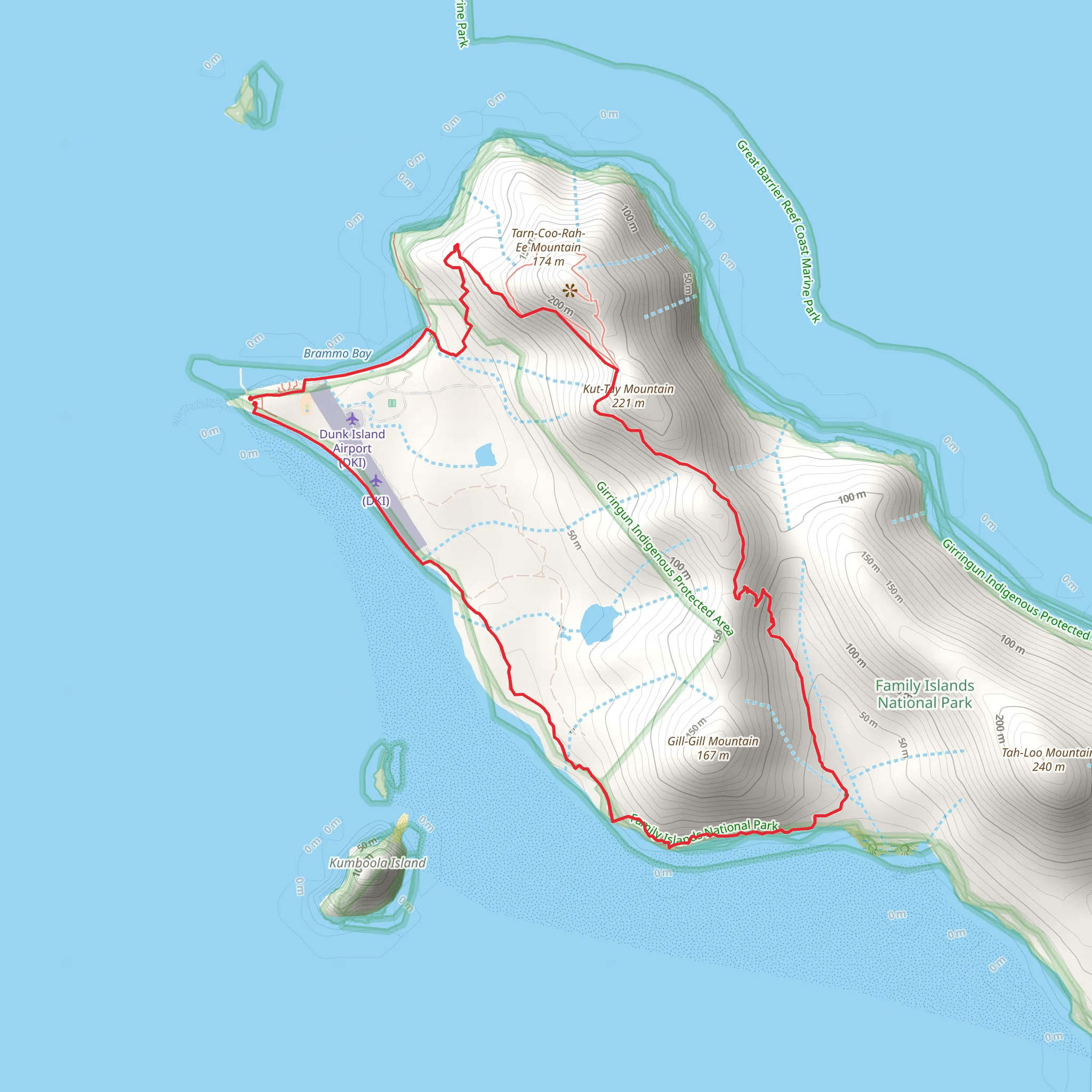Island Loop Track - Dunk Island mobile static map