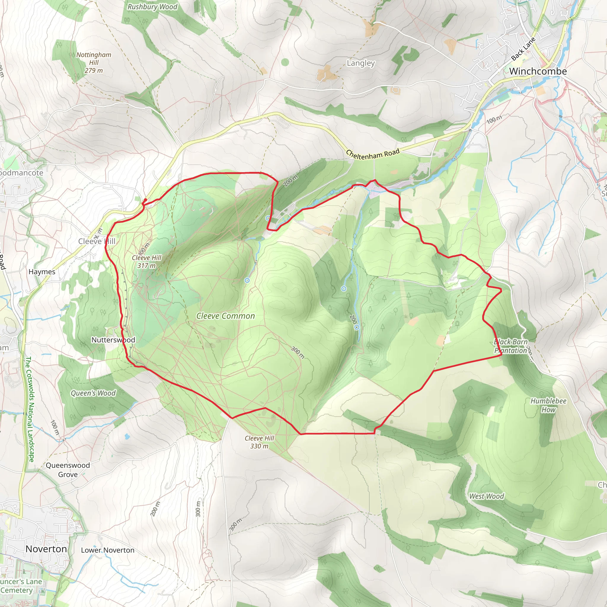 Southam Country Park Loop mobile static map