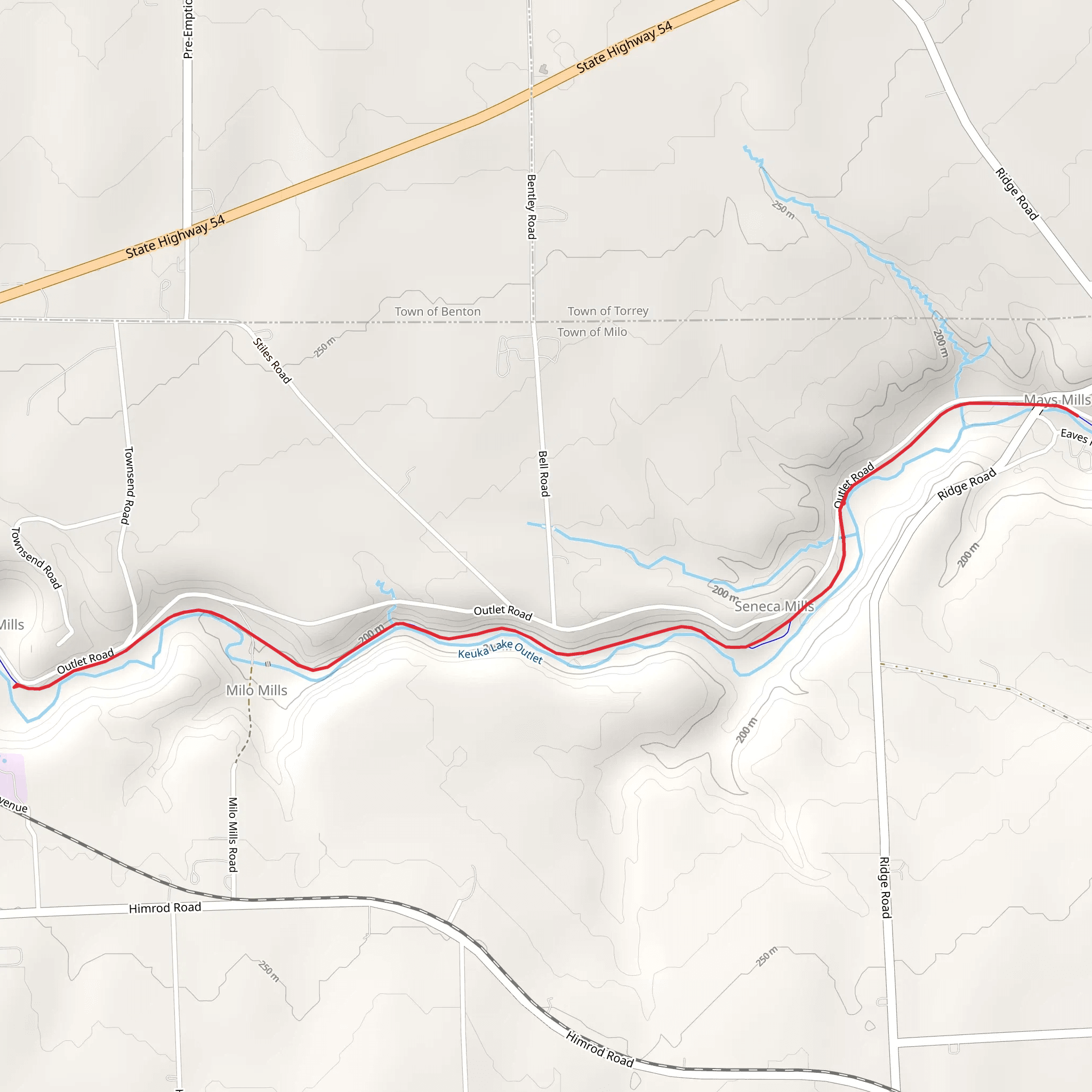 Keuka Lake Outlet Creek mobile static map