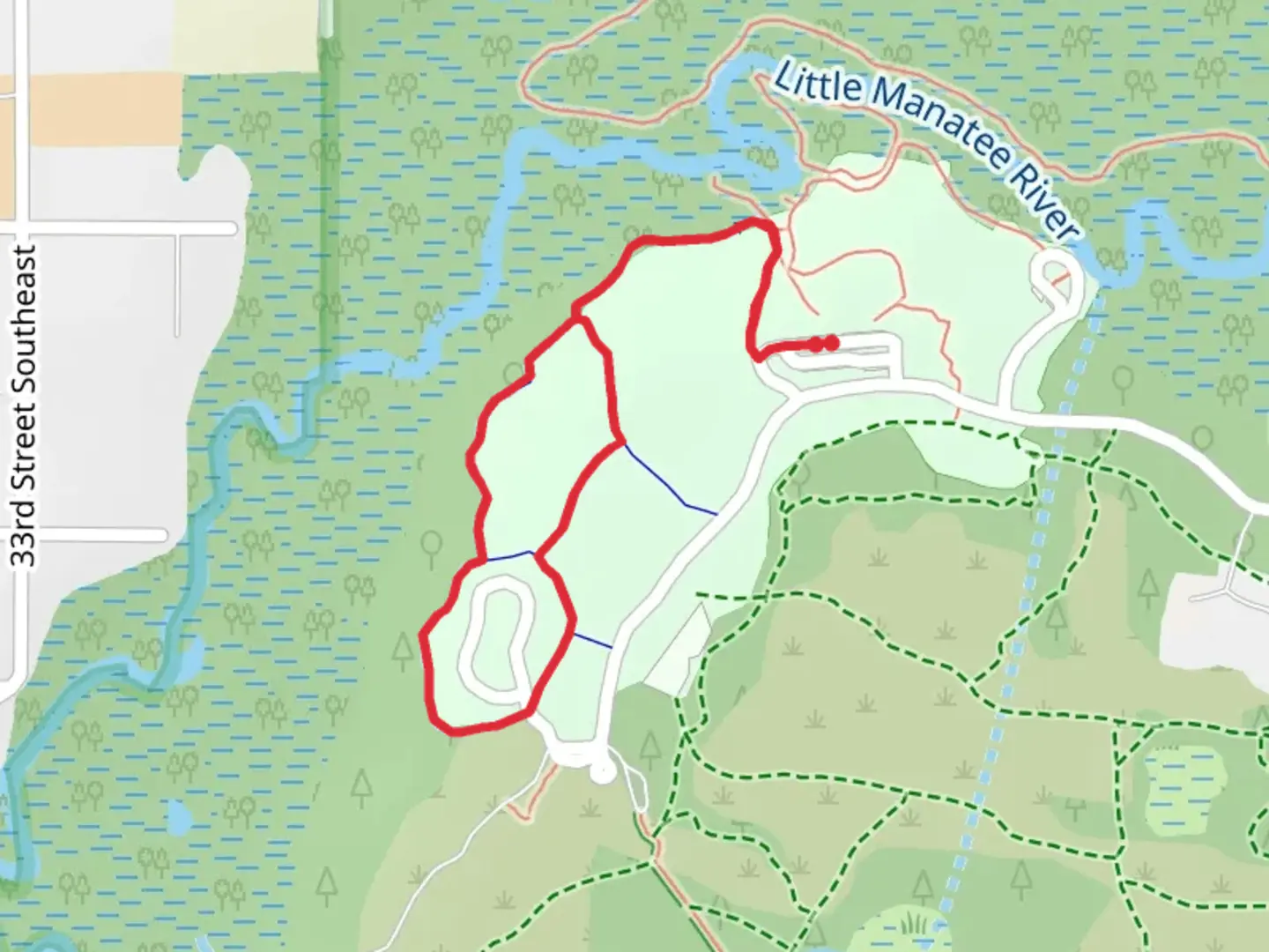 An image depicting the trail Sandpine Trail Loop and its surrounding area.