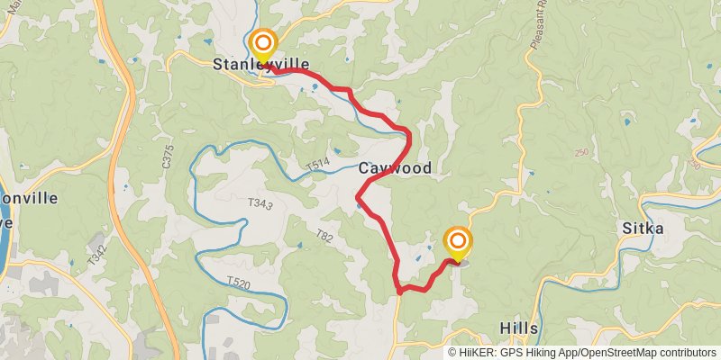 North Country Trail - Ohio stage 63 Map