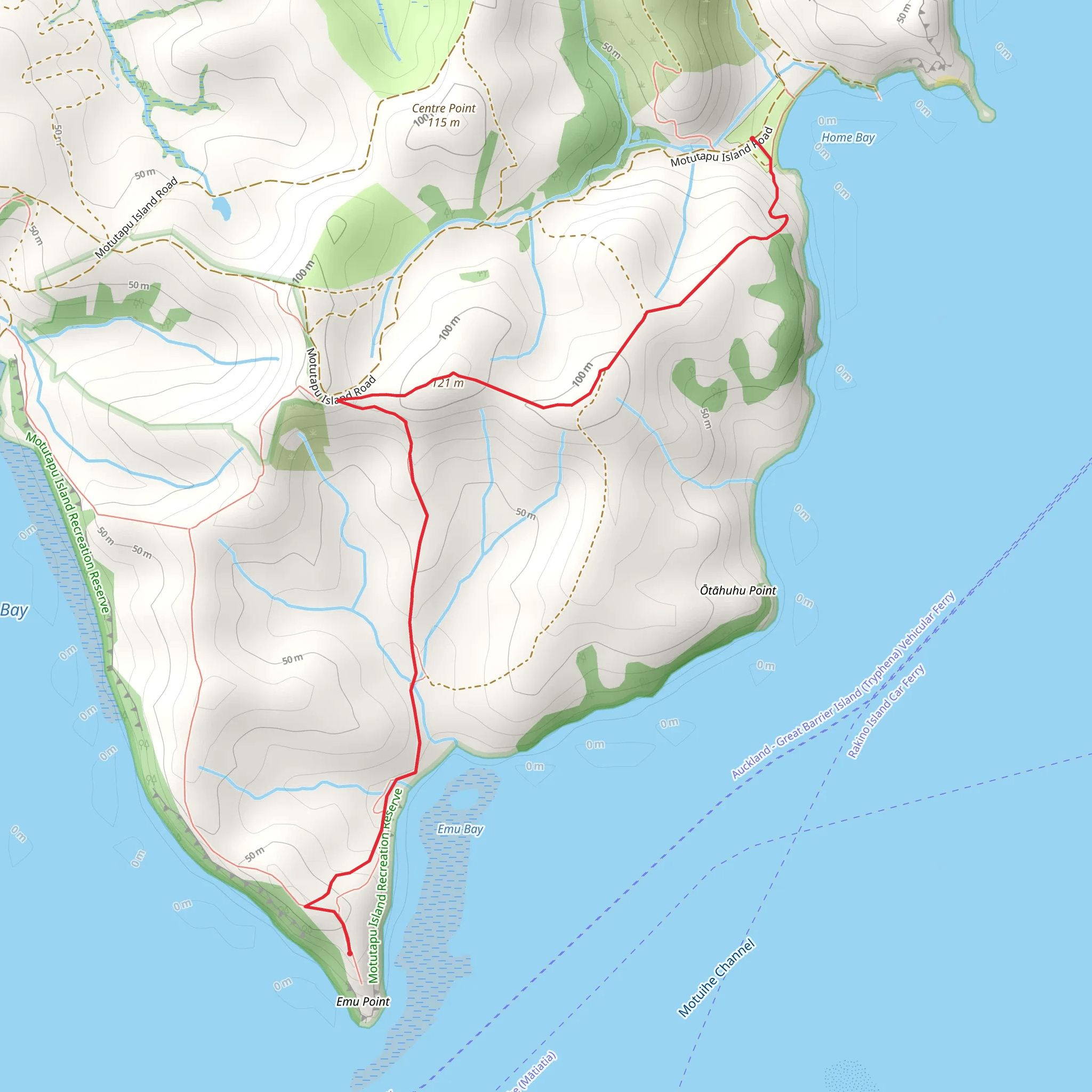 Home Bay to Emu Point mobile static map