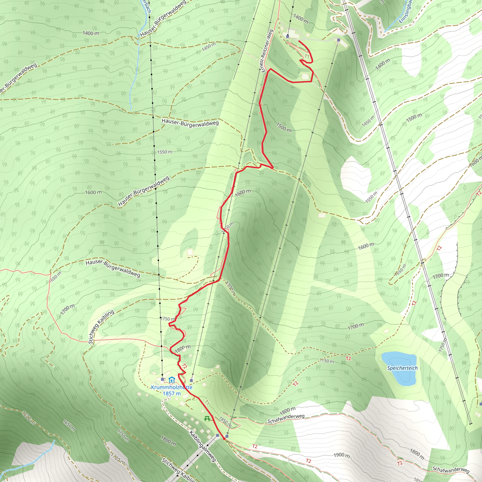 On Hauser Kaibling Hike mobile static map