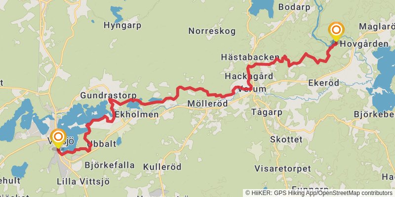 Skåneleden Trail stage 7 Map