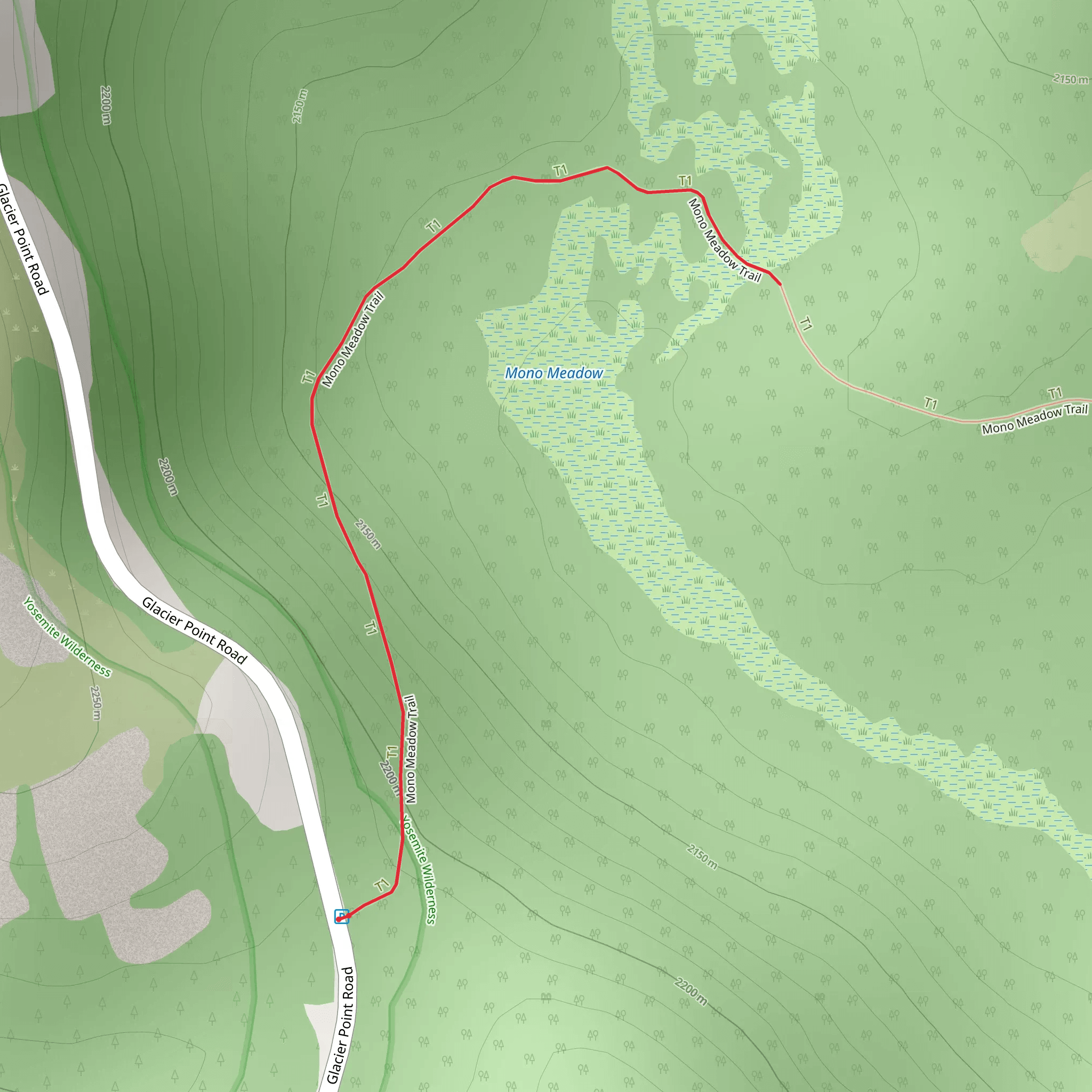 Mono Meadow Trail mobile static map