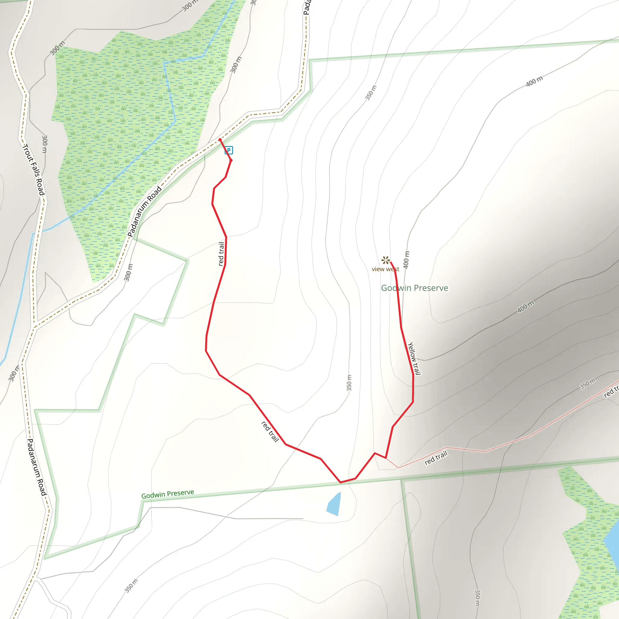 Red - Yellow Tral from Padanarum Road mobile static map