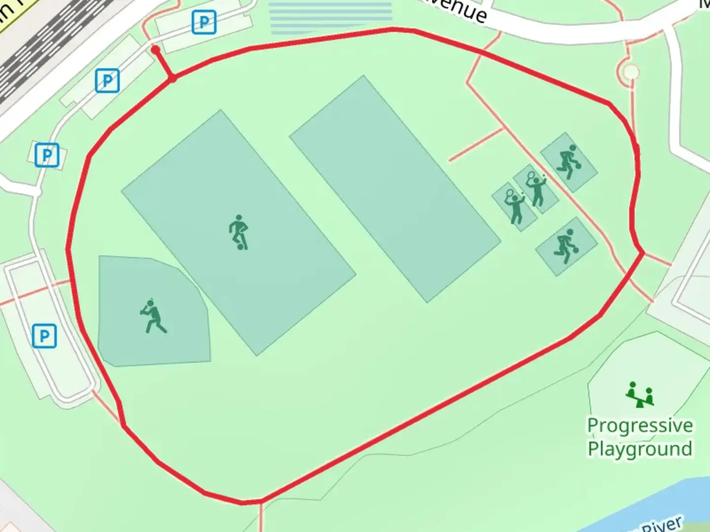 An image depicting the trail Merrill Park Loop and its surrounding area.