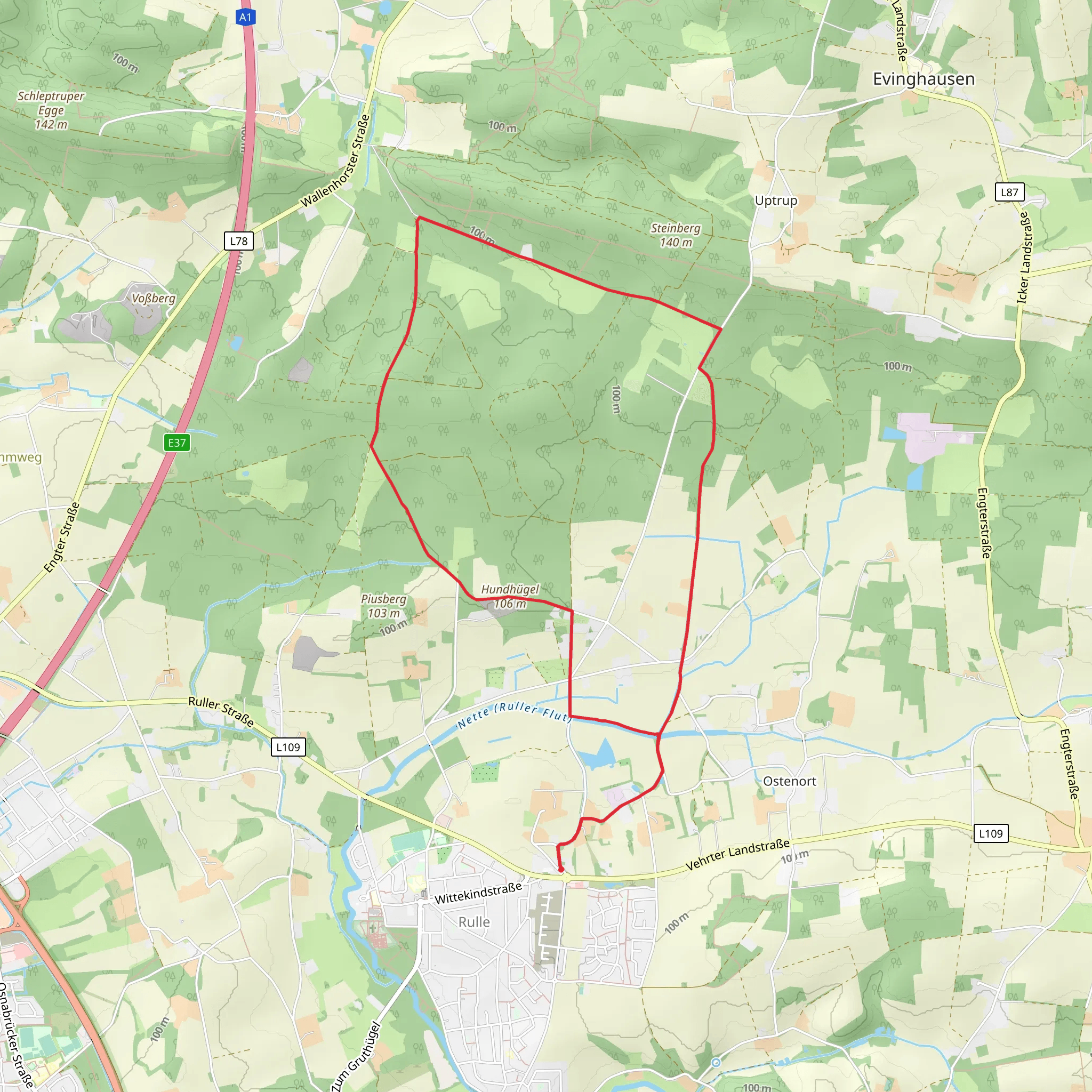 Auf dem Hügel and Barenauer Weg Loop mobile static map