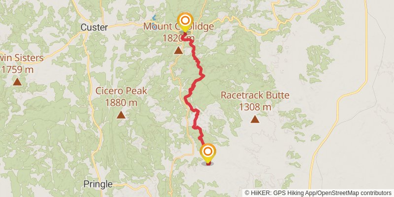 Centennial Trail - South Dakota stage 10 Map