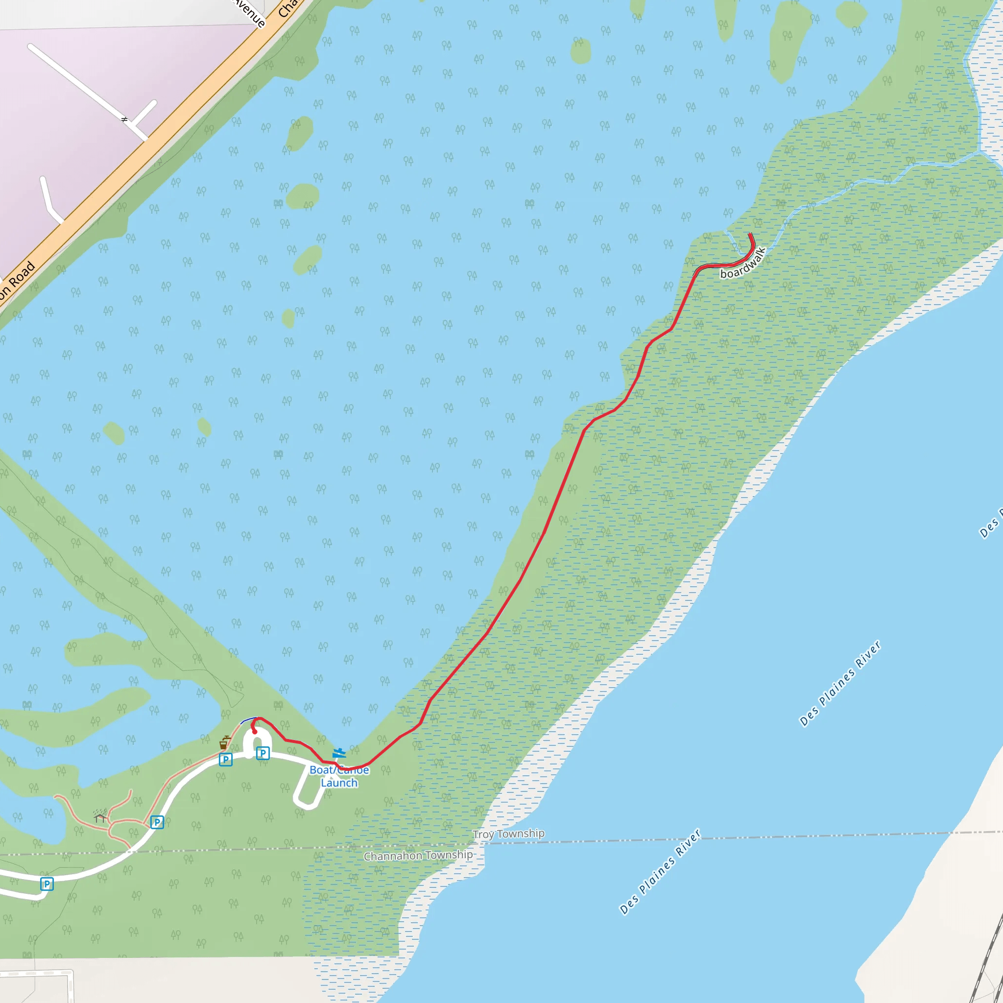 Boardwalk via Rock Run Rookery mobile static map