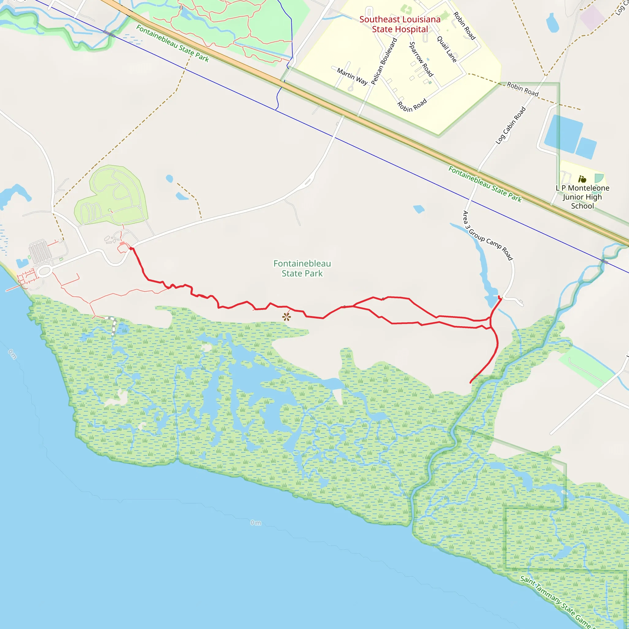 Cane Bayou Trail mobile static map