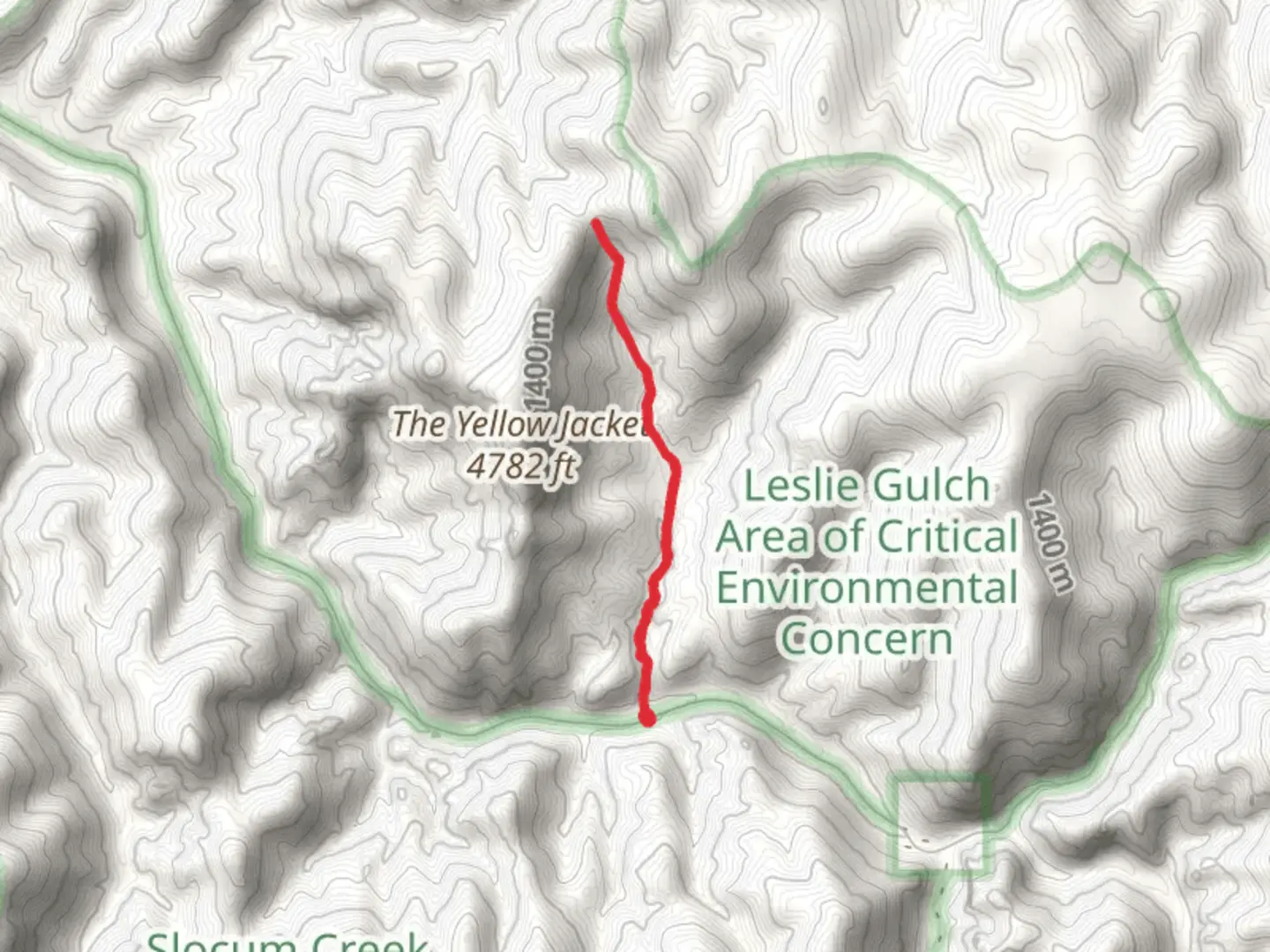 An image depicting the trail Juniper Gulch Trail Out and Back and its surrounding area.