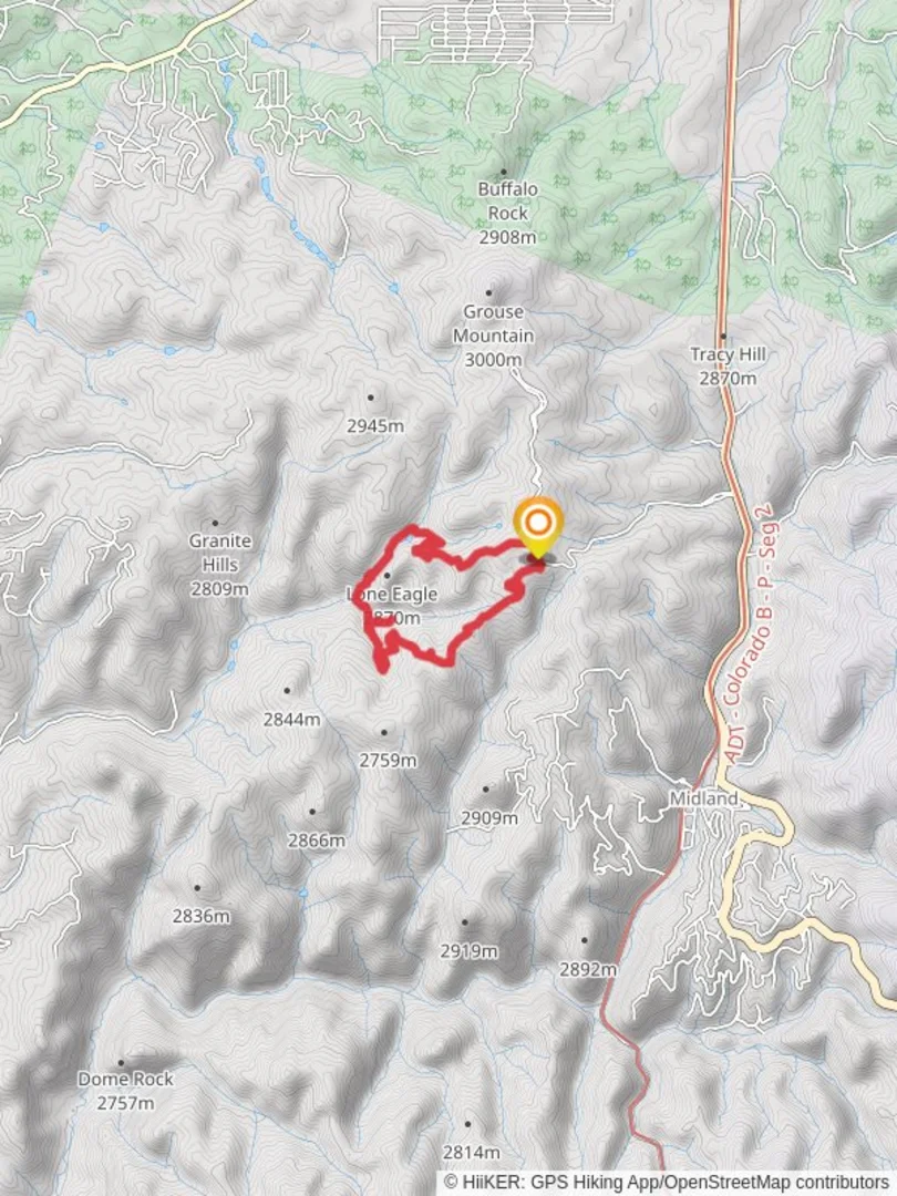 An image depicting the trail Rock Pond and Brook Pond and Outlook Ridge Loop and its surrounding area.