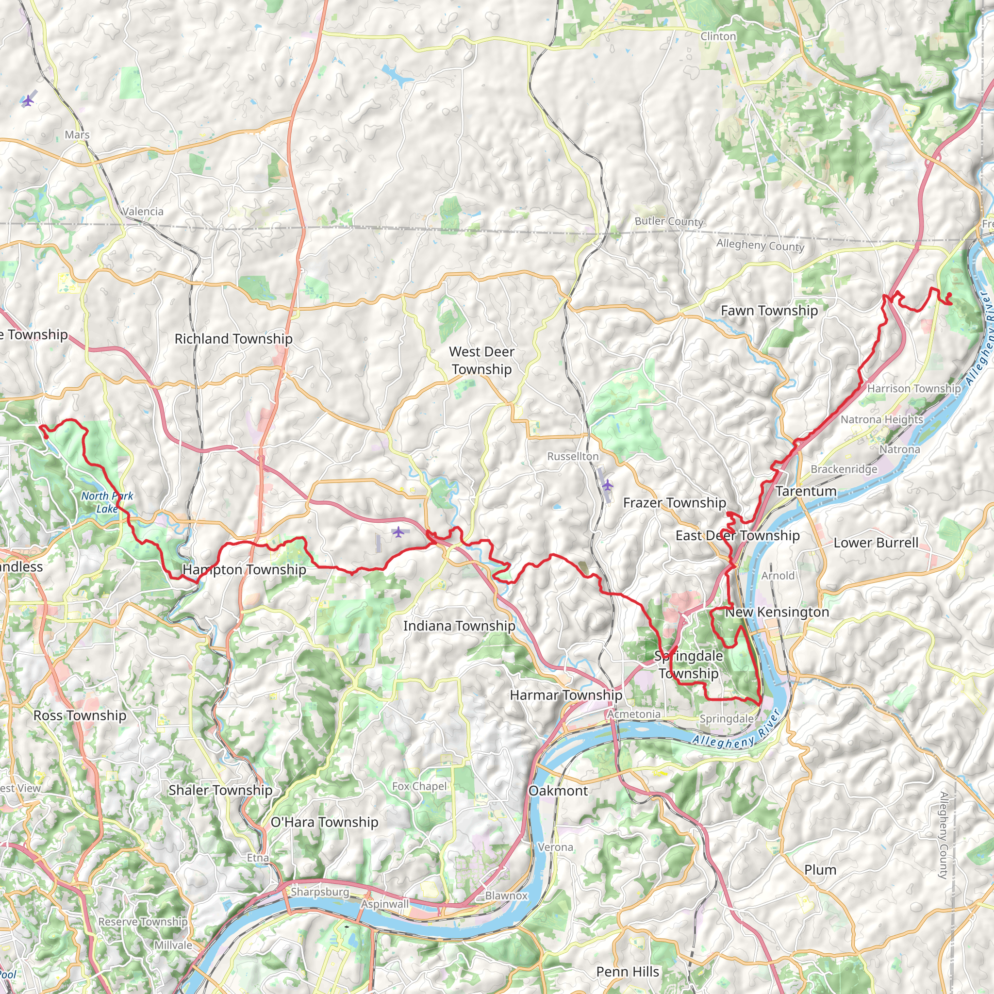 Rachel Carson Trail mobile static map