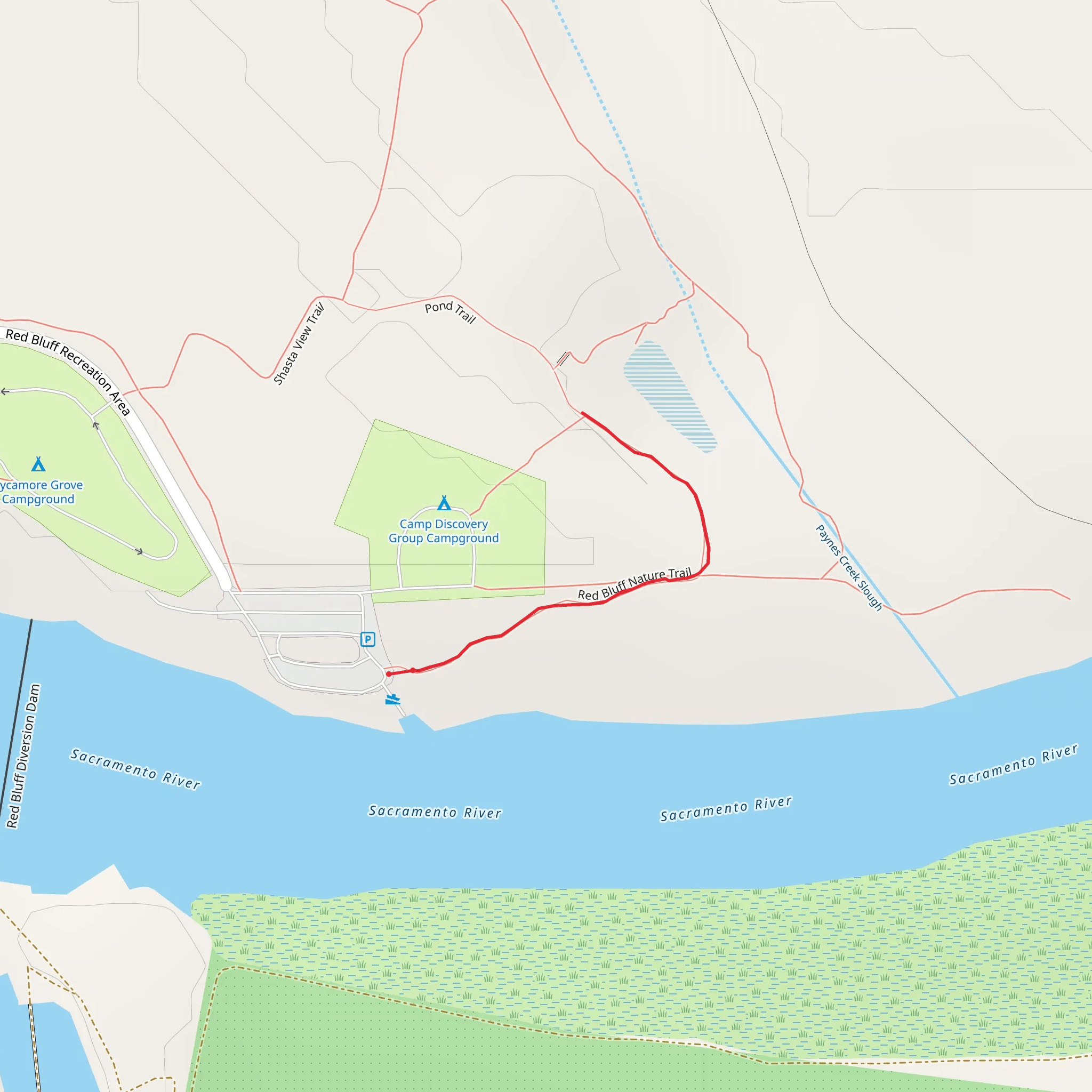 Red Bluff Nature Trail mobile static map