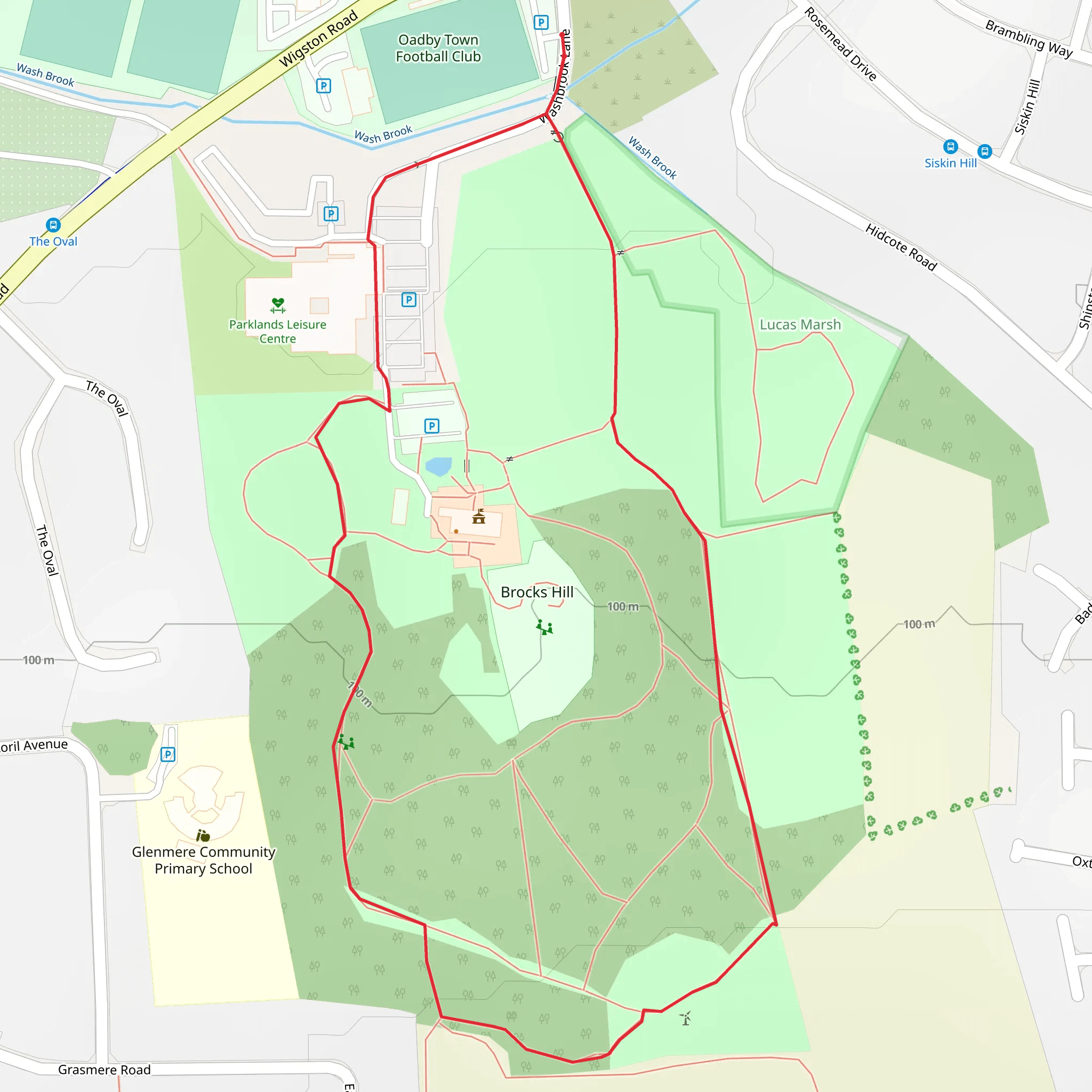 Brocks Hill Country Park mobile static map
