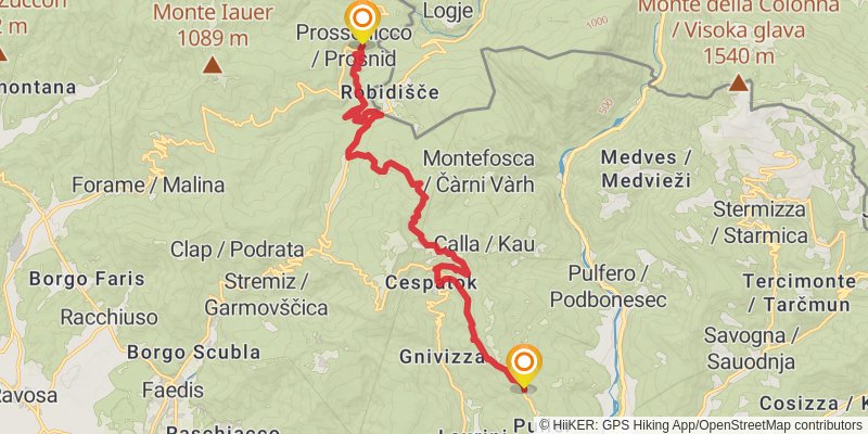 Cammino Celeste stage 6 Map