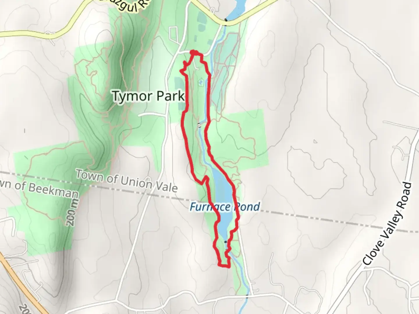 An image depicting the trail Furnace Pond Loop Trail and its surrounding area.