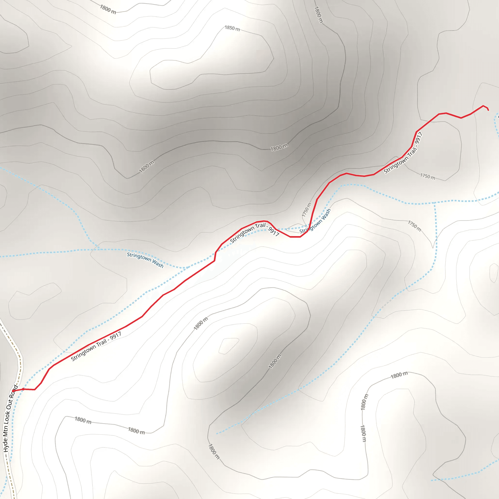 Stringtown Trail mobile static map