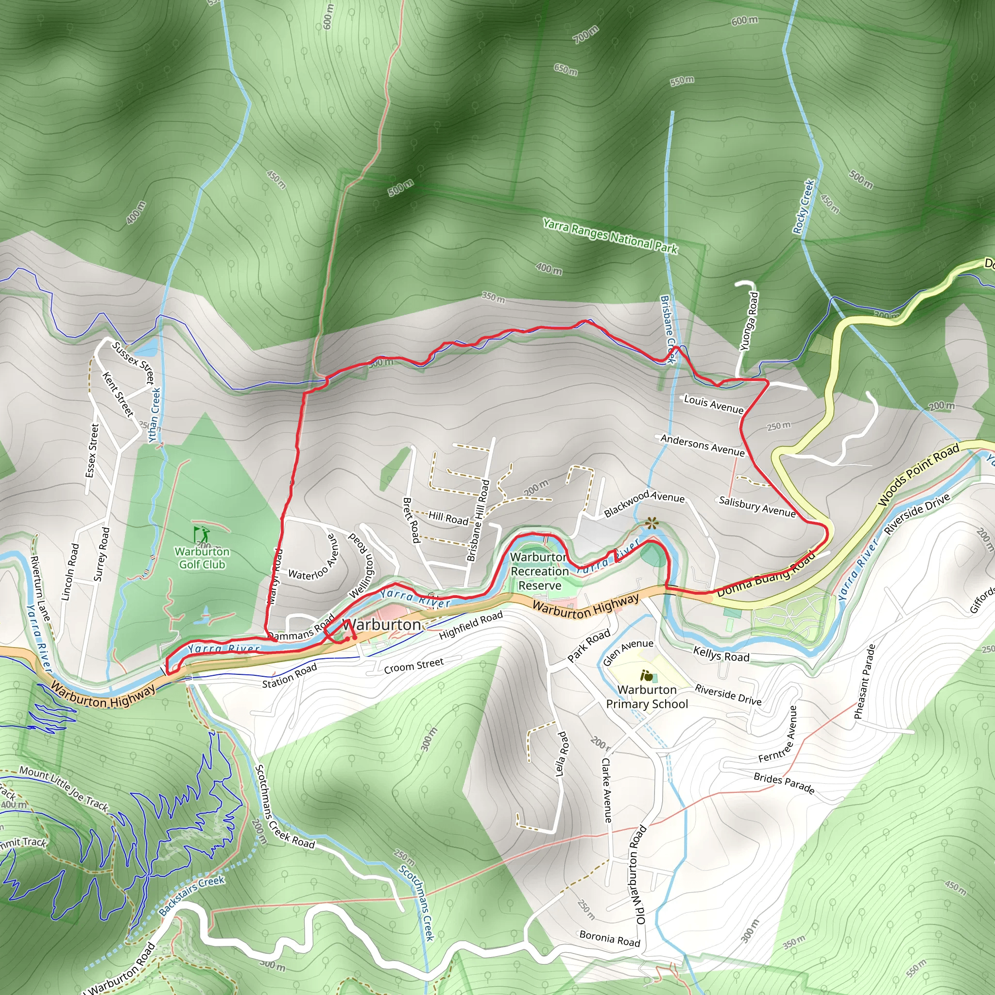 High-Low Aqueduct and River Walk mobile static map
