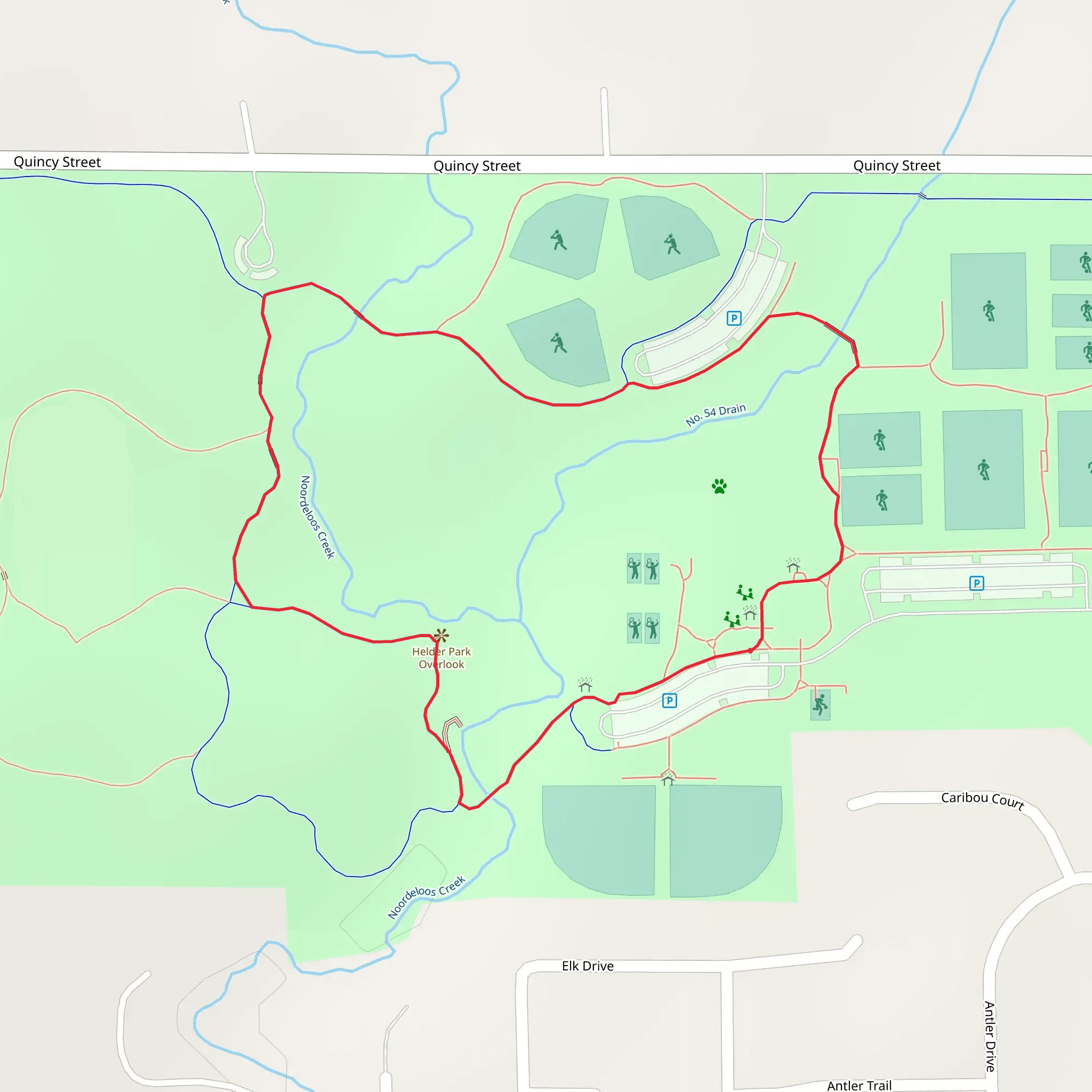 Helder Park Loop mobile static map