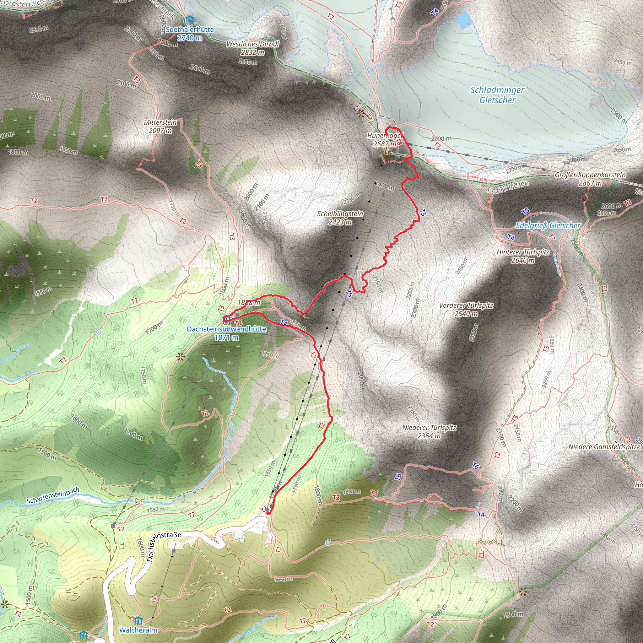Hunerscharte mobile static map