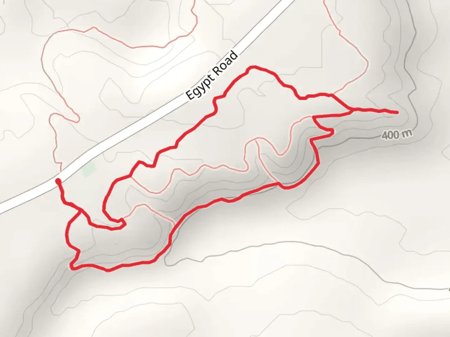 An image depicting the trail Rim Trail, Creek View Trail and ADK Outlook Loop and its surrounding area.
